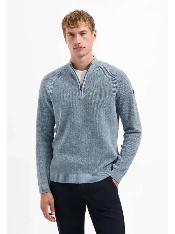 ΠΛΕΚΤΟ HALF-ZIP MELANGE CHENILLE