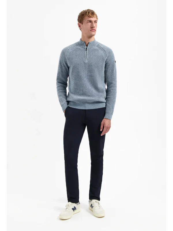 ΠΛΕΚΤΟ HALF-ZIP MELANGE CHENILLE