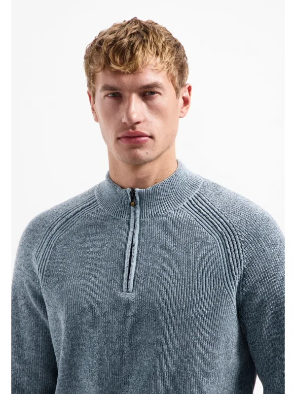 ΠΛΕΚΤΟ HALF-ZIP MELANGE CHENILLE