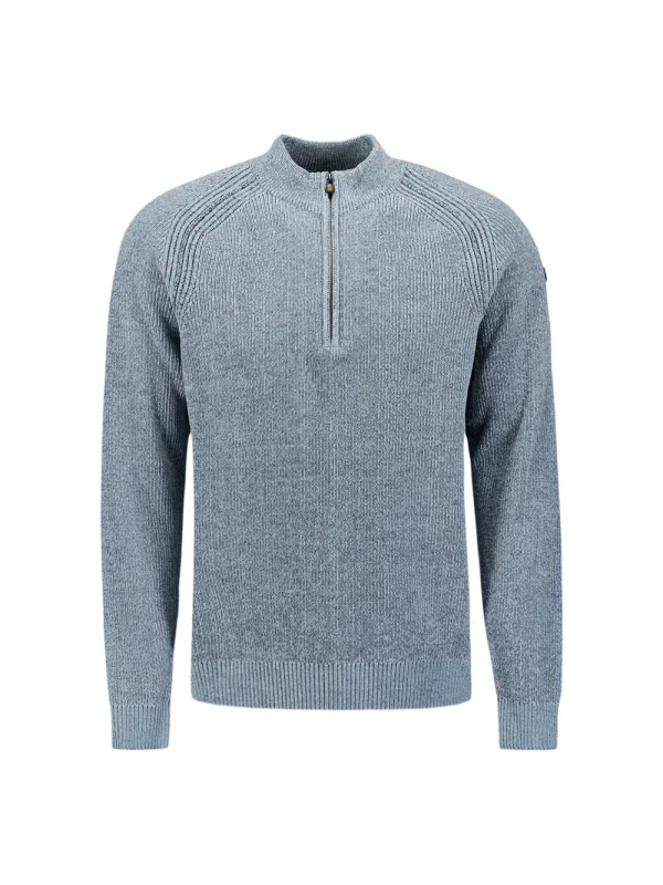 ΠΛΕΚΤΟ HALF-ZIP MELANGE CHENILLE