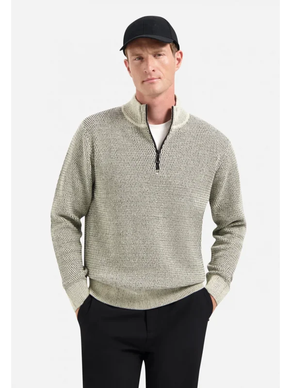 ΠΛΕΚΤΟ HALF-ZIP 2 COLOURED MELANGE