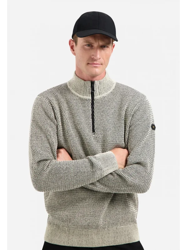 ΠΛΕΚΤΟ HALF-ZIP 2 COLOURED MELANGE