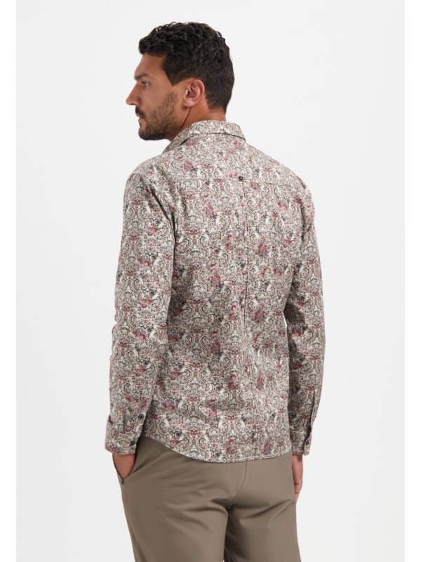 ΜΑΚΡΥΜΑΝΙΚΟ ΠΟΥΚΑΜΙΣΟ STRETCH ALL OVER PRINTED