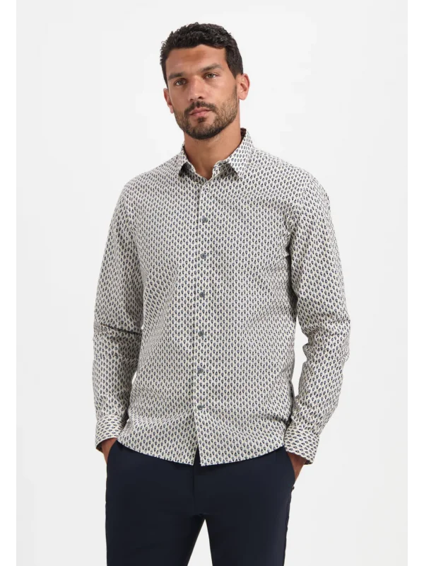 ΜΑΚΡΥΜΑΝΙΚΟ ΠΟΥΚΑΜΙΣΟ STRETCH ALL OVER PRINTED