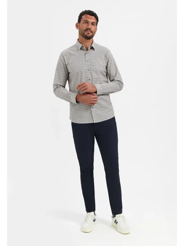 ΜΑΚΡΥΜΑΝΙΚΟ ΠΟΥΚΑΜΙΣΟ STRETCH ALL OVER PRINTED