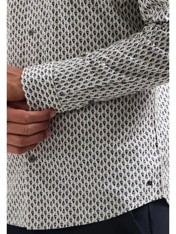 ΜΑΚΡΥΜΑΝΙΚΟ ΠΟΥΚΑΜΙΣΟ STRETCH ALL OVER PRINTED