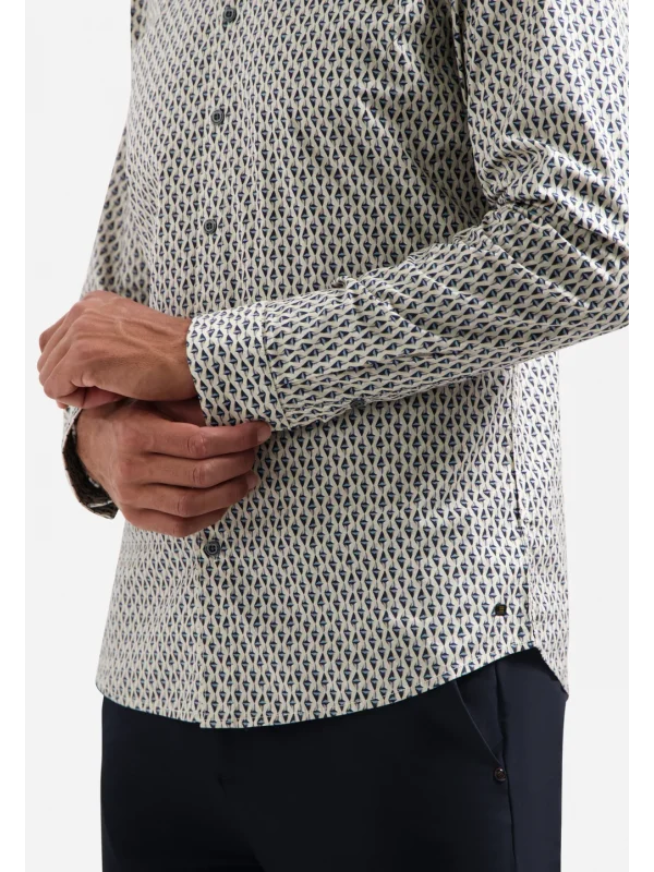 ΜΑΚΡΥΜΑΝΙΚΟ ΠΟΥΚΑΜΙΣΟ STRETCH ALL OVER PRINTED