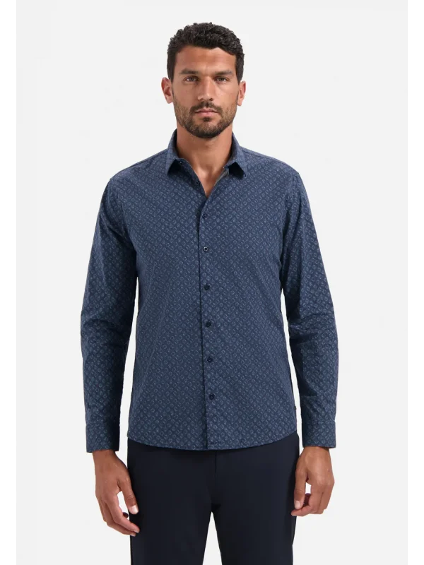 ΜΑΚΡΥΜΑΝΙΚΟ ΠΟΥΚΑΜΙΣΟ STRETCH ALL OVER PRINTED
