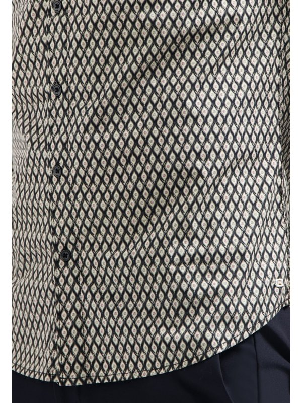 ΜΑΚΡΥΜΑΝΙΚΟ ΠΟΥΚΑΜΙΣΟ STRETCH ALL OVER PRINTED