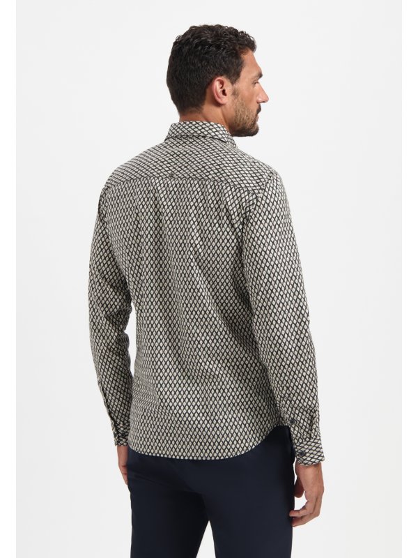 ΜΑΚΡΥΜΑΝΙΚΟ ΠΟΥΚΑΜΙΣΟ STRETCH ALL OVER PRINTED
