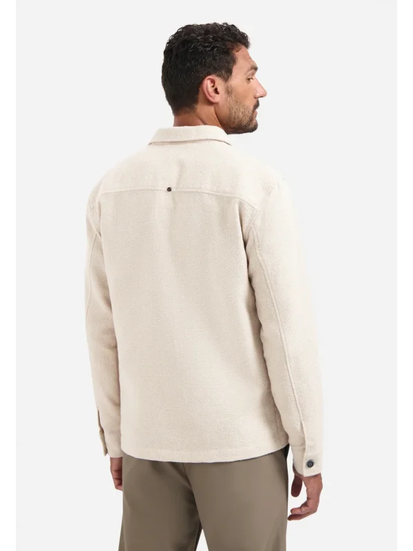 BOUCLE OVERSHIRT FULL BUTTON STRETCH