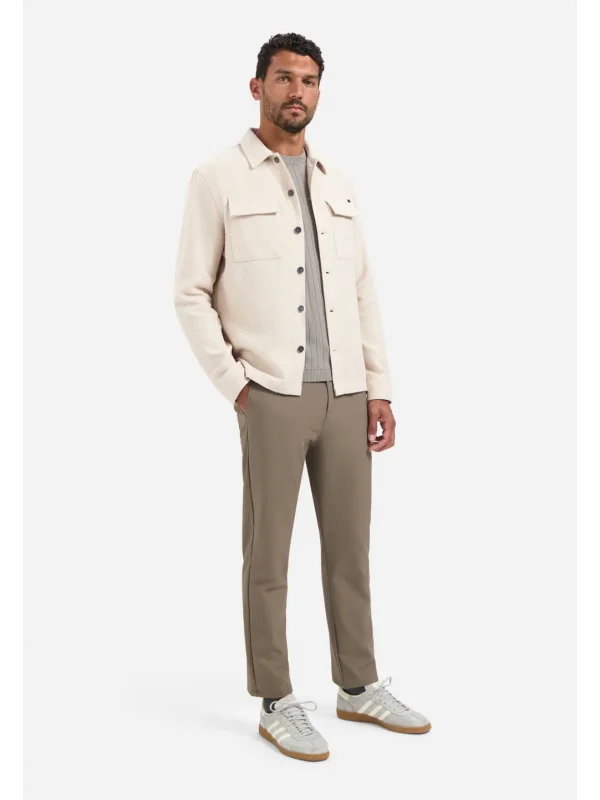 BOUCLE OVERSHIRT FULL BUTTON STRETCH