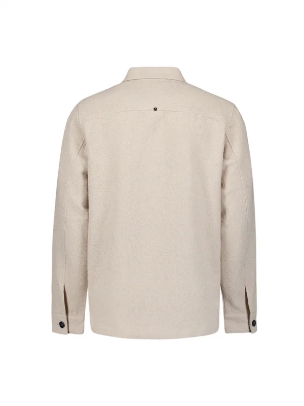 BOUCLE OVERSHIRT FULL BUTTON STRETCH