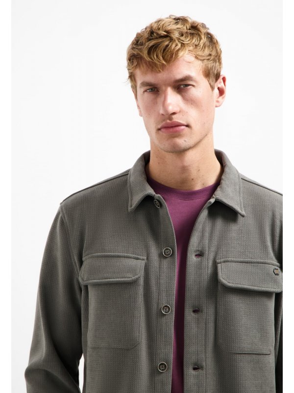 BUTTONED OVERSHIRT SWEAT