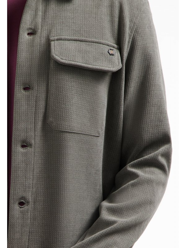 BUTTONED OVERSHIRT SWEAT
