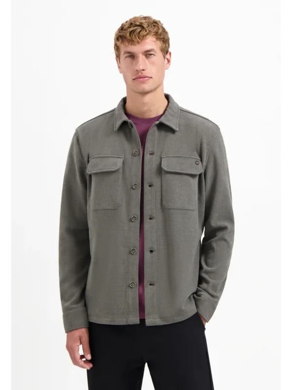 BUTTONED OVERSHIRT SWEAT