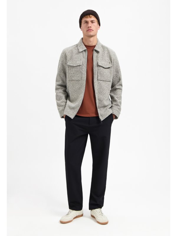 ZIPPED OVERSHIRT WOOL LOOK