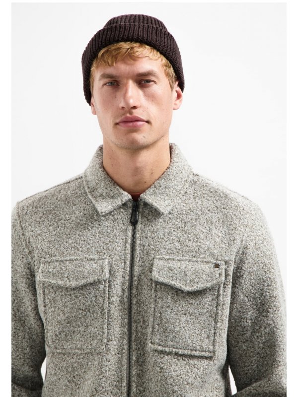 ZIPPED OVERSHIRT WOOL LOOK