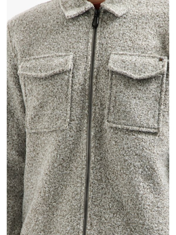 ZIPPED OVERSHIRT WOOL LOOK