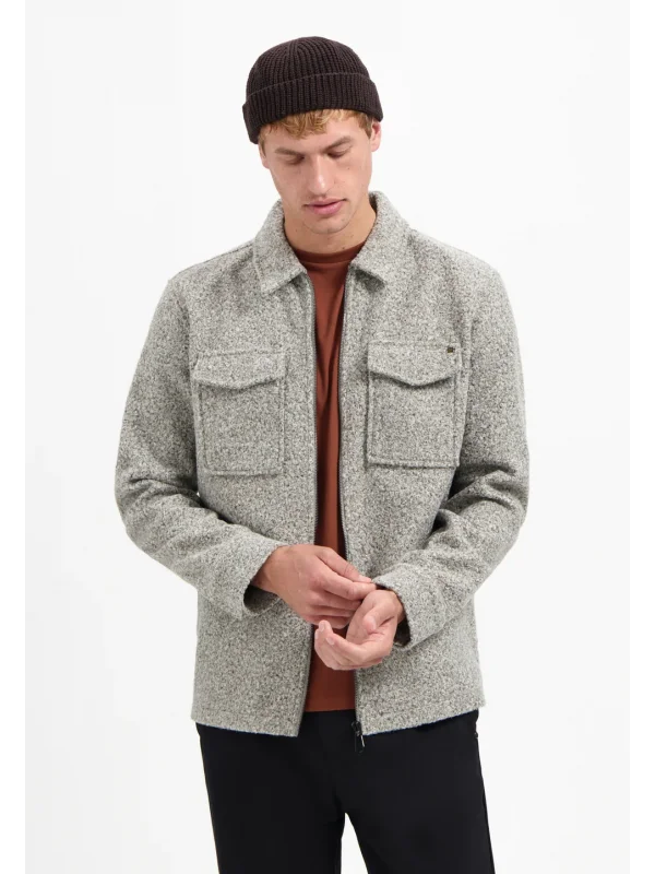 ZIPPED OVERSHIRT WOOL LOOK