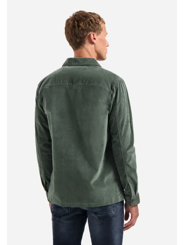 BUTTONED VELVET OVERSHIRT