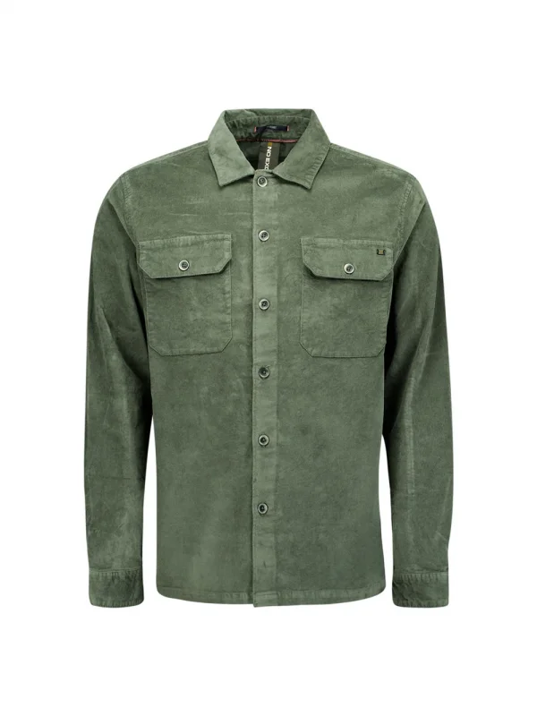 BUTTONED VELVET OVERSHIRT