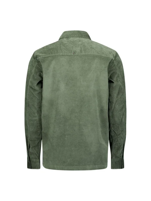BUTTONED VELVET OVERSHIRT