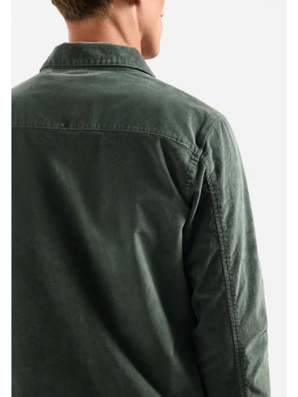BUTTONED VELVET OVERSHIRT