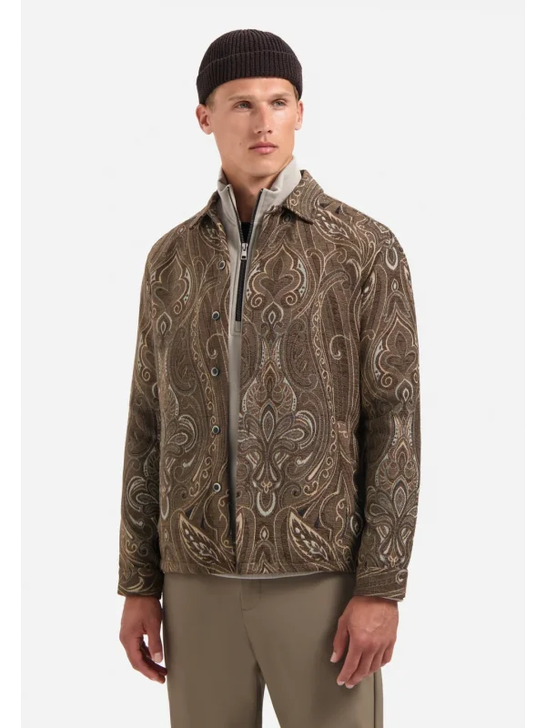 BUTTONED OVERSHIRT FANCY JACQUARD