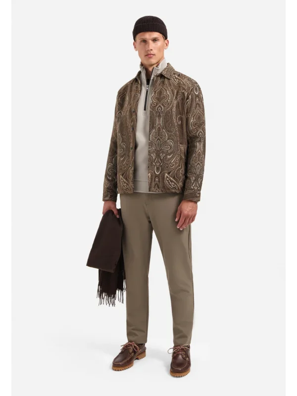 BUTTONED OVERSHIRT FANCY JACQUARD