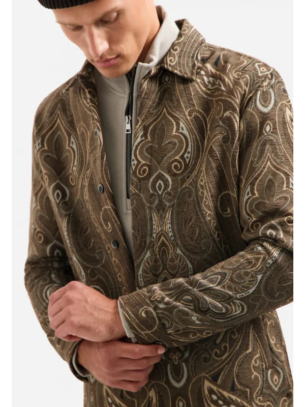 BUTTONED OVERSHIRT FANCY JACQUARD