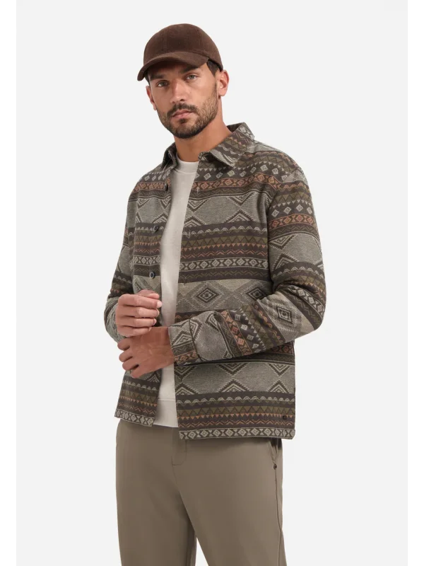 JACQUARD OVERSHIRT ETHNIC PATTERNED