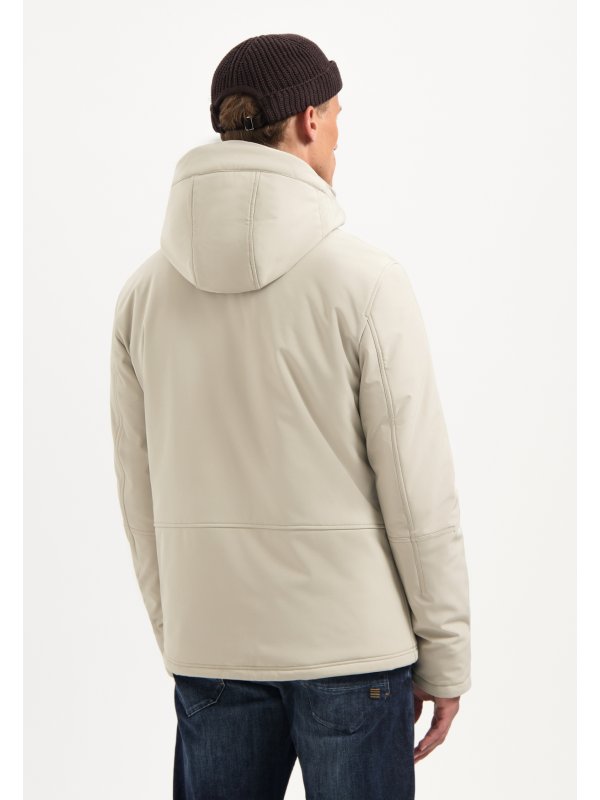 WATER REPELLENT ΜΠΟΥΦΑΝ SHORT FIT DETACHABLE HOOD SOFTSHELL STRETCH