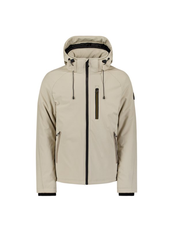 WATER REPELLENT ΜΠΟΥΦΑΝ SHORT FIT DETACHABLE HOOD SOFTSHELL STRETCH