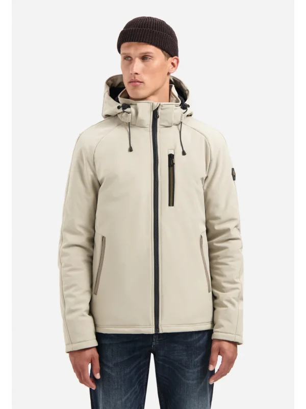 WATER REPELLENT ΜΠΟΥΦΑΝ SHORT FIT DETACHABLE HOOD SOFTSHELL STRETCH