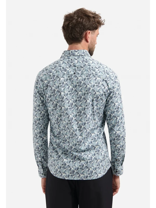 ΜΑΚΡΥΜΑΝΙΚΟ ΠΟΥΚΑΜΙΣΟ STRETCH ALL OVER PRINTED