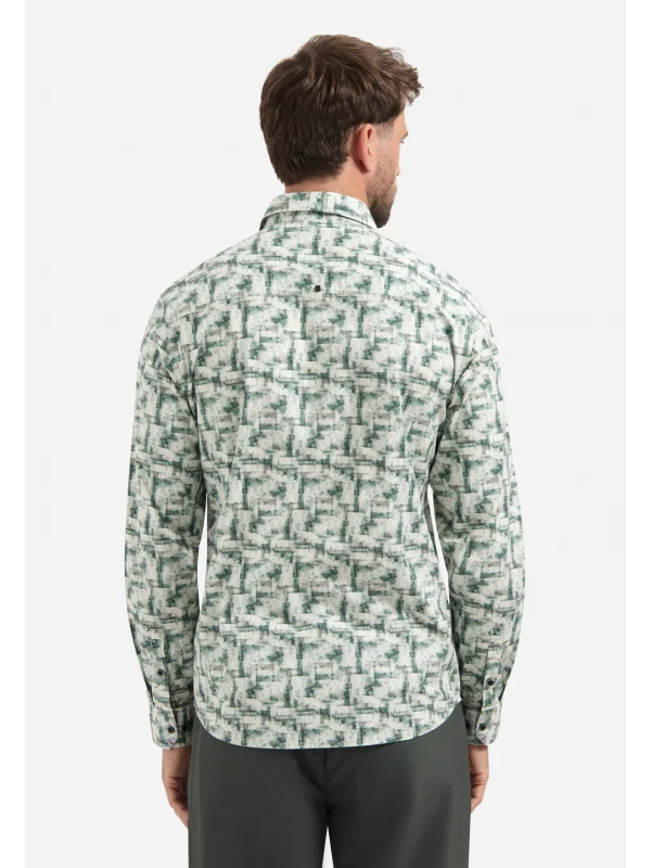 ΜΑΚΡΥΜΑΝΙΚΟ ΠΟΥΚΑΜΙΣΟ STRETCH ALL OVER PRINTED