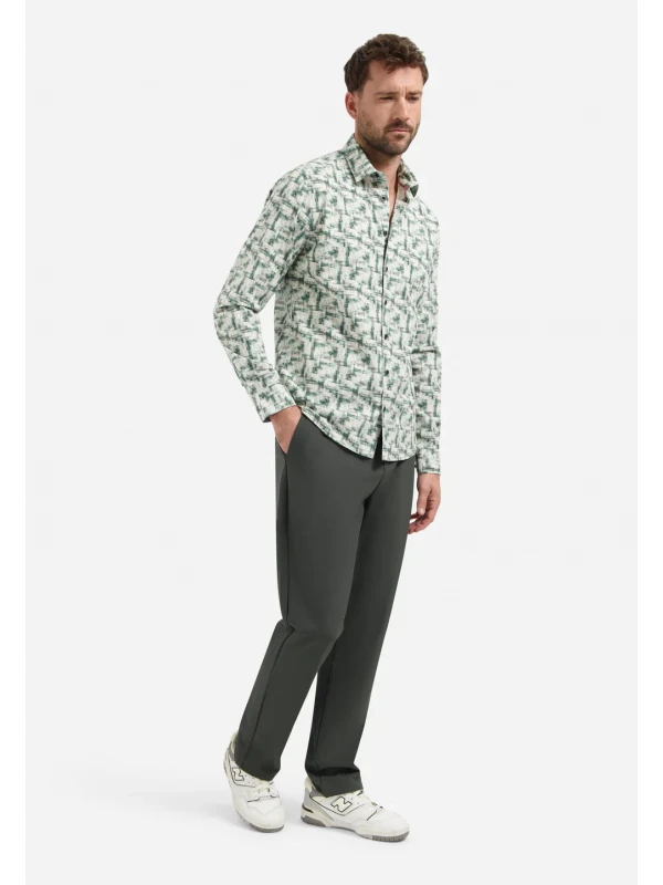 ΜΑΚΡΥΜΑΝΙΚΟ ΠΟΥΚΑΜΙΣΟ STRETCH ALL OVER PRINTED