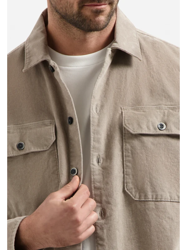 OVERSHIRT BUTTONS TWILL STRETCH