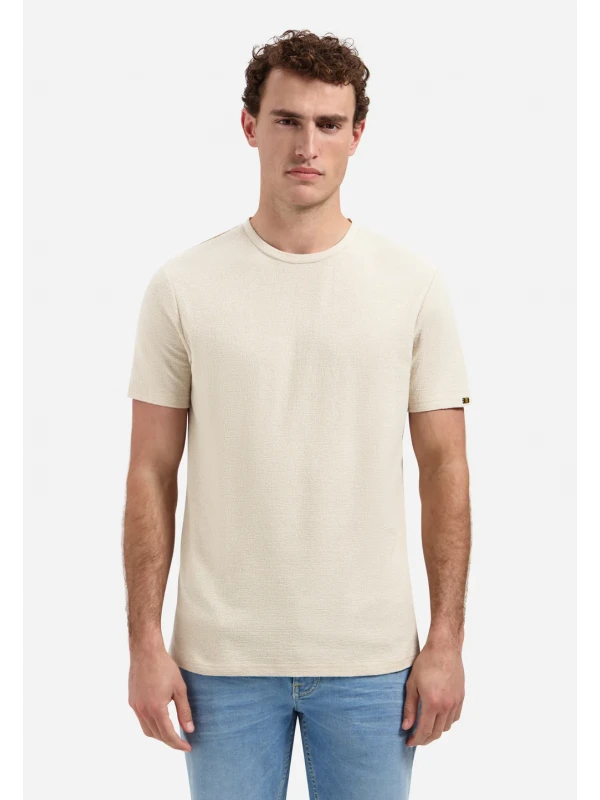 ΜΟΝΟΧΡΩΜΟ T-SHIRT PLAIN JACQUARD