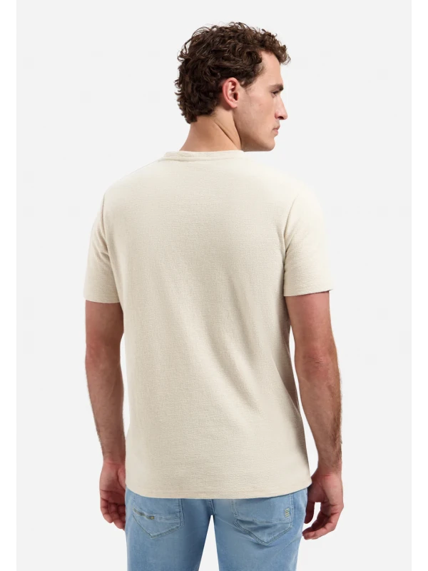ΜΟΝΟΧΡΩΜΟ T-SHIRT PLAIN JACQUARD