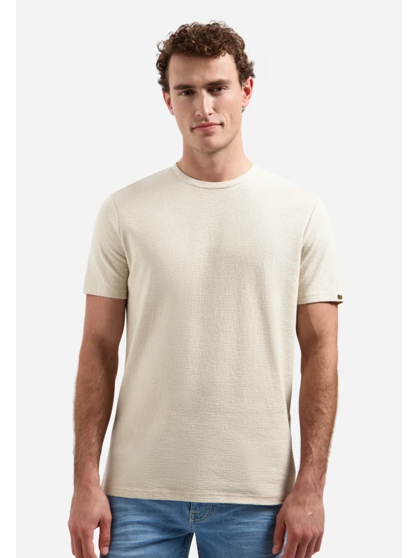 ΜΟΝΟΧΡΩΜΟ T-SHIRT PLAIN JACQUARD