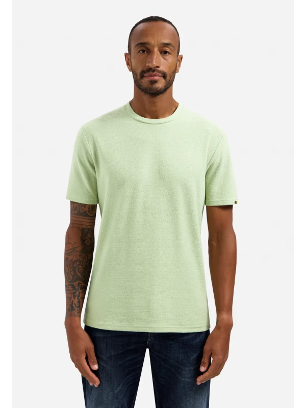 ΜΟΝΟΧΡΩΜΟ T-SHIRT PLAIN JACQUARD