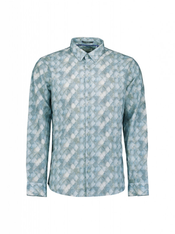 ΜΑΚΡΥΜΑΝΙΚΟ ΠΟΥΚΑΜΙΣΟ ALLOVER PRINTED LINEN BLEND