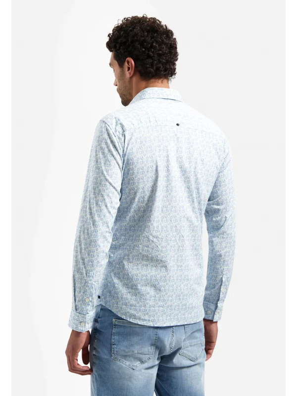 ΜΑΚΡΥΜΑΝΙΚΟ ΠΟΥΚΑΜΙΣΟ STRETCH ALL OVER PRINTED