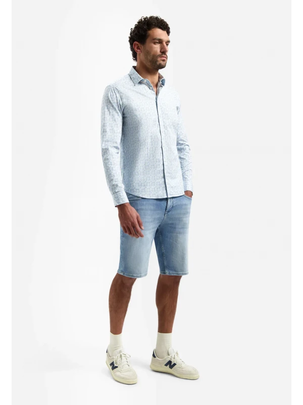 ΜΑΚΡΥΜΑΝΙΚΟ ΠΟΥΚΑΜΙΣΟ STRETCH ALL OVER PRINTED