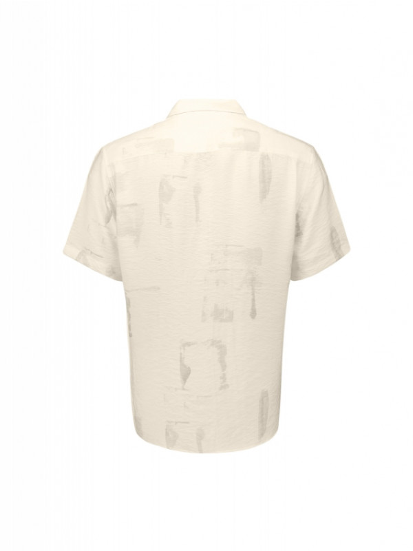 KONTOMANIKO ΠΟΥΚΑΜΙΣΟ ALL OVER PRINTED VISCOSE TWILL