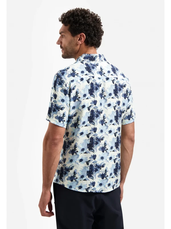 KONTOMANIKO ΠΟΥΚΑΜΙΣΟ ALL OVER PRINTED VISCOSE TWILL