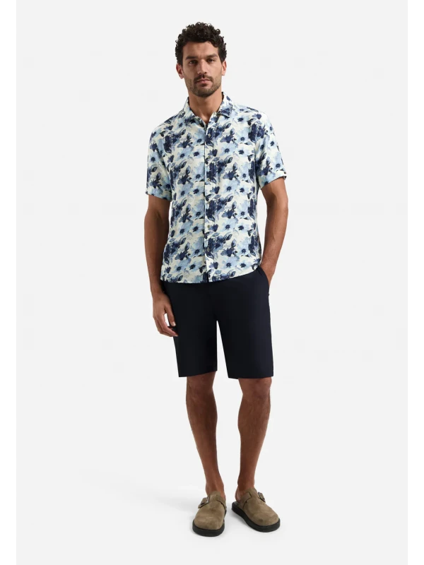 KONTOMANIKO ΠΟΥΚΑΜΙΣΟ ALL OVER PRINTED VISCOSE TWILL