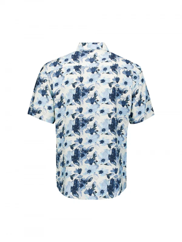 KONTOMANIKO ΠΟΥΚΑΜΙΣΟ ALL OVER PRINTED VISCOSE TWILL